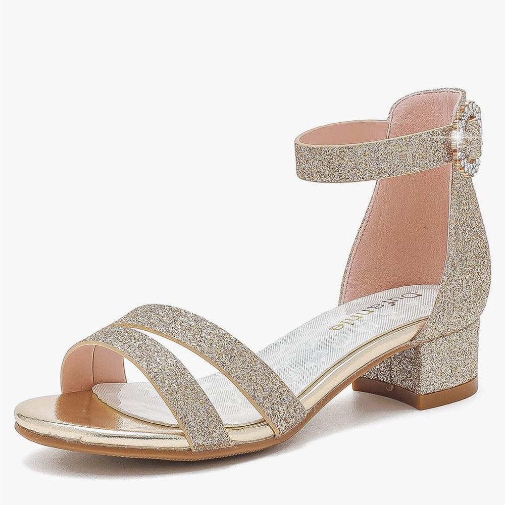 Gold Glittery Dress Shoes